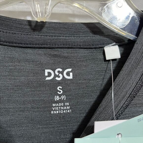 DSG Shirt‎ Girls Small Heather Black Stretch Performance Long Sleeve Crew Neck - Picture 4 of 5